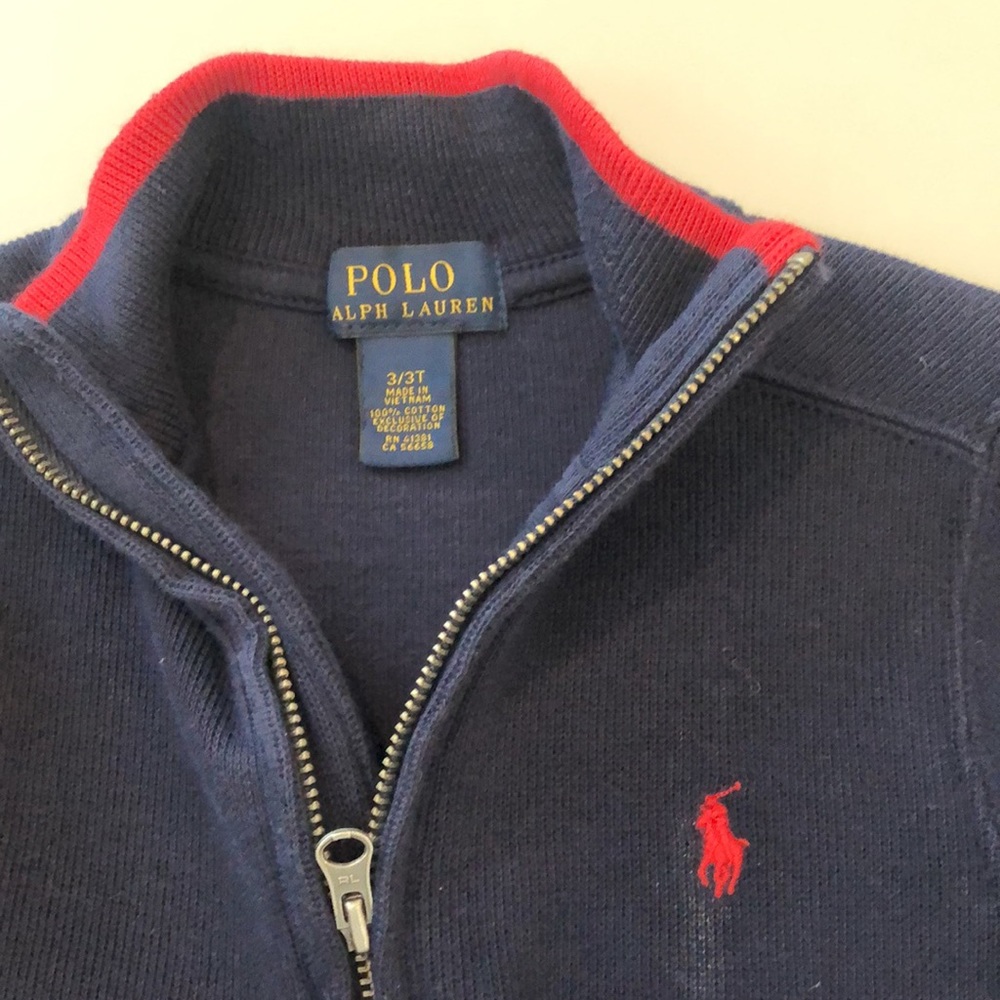 Polo Blue Pullover Sweater Size 3T - Picture 3 of 3